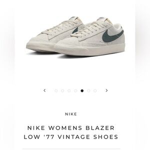 Nike Blazer Low with Cream and Green Accents